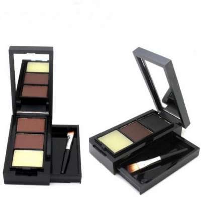 3 color Eyebrow Palette powder with Mirror and Brushes